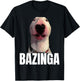 Bazinga Dog Cringe Meme T-Shirt - T-Shirt | Black