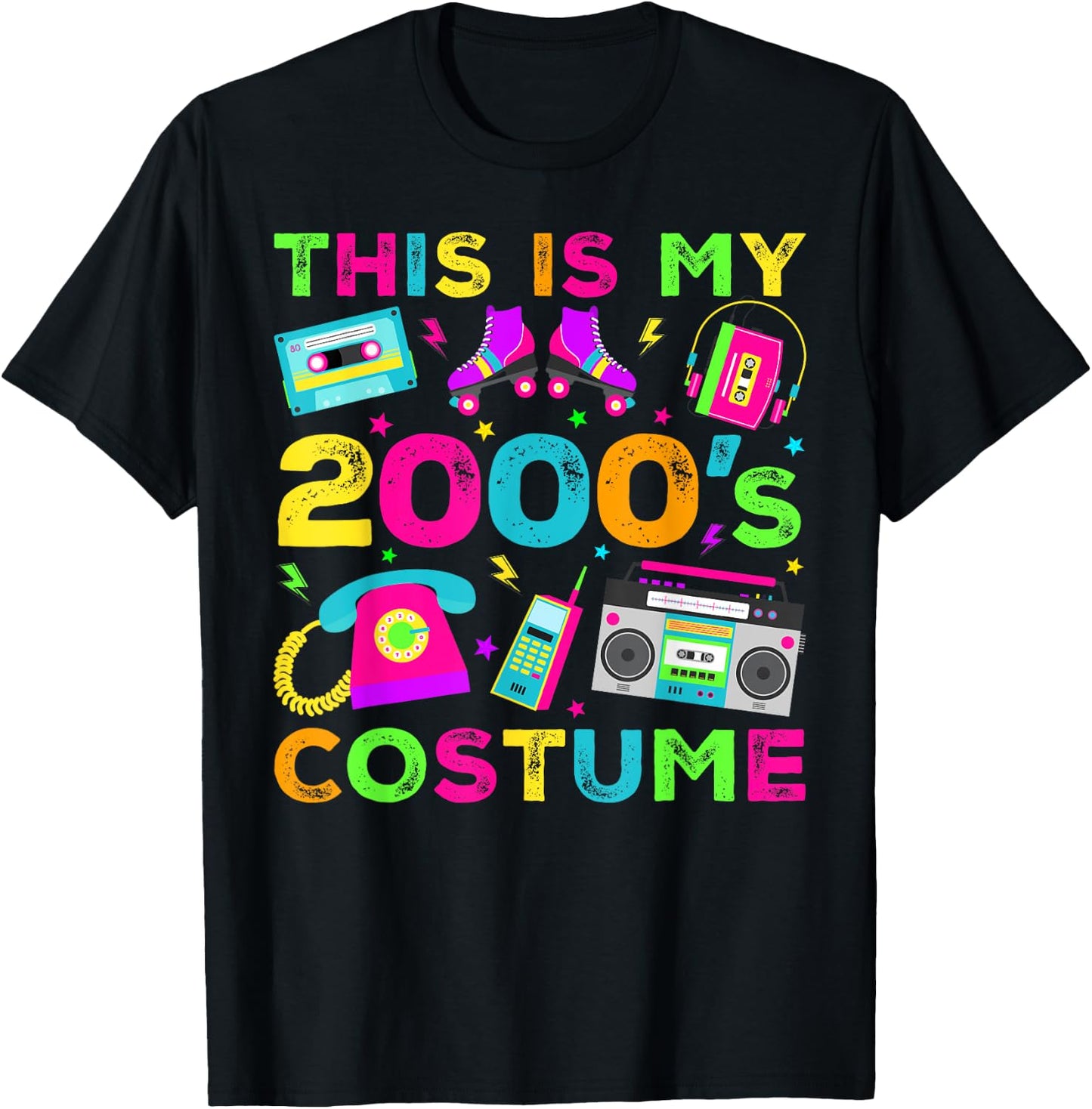 This Is My 2000s Costume 2000's style 2000s Retro Party T-Shirt - T-Shirt | Black