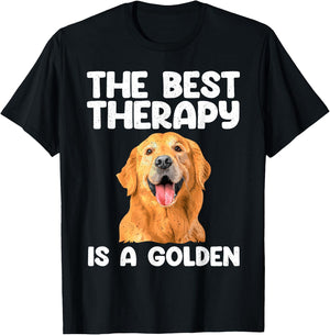Golden Retriever Design Women Golden Retriever Lover T-Shirt - T-Shirt | Black