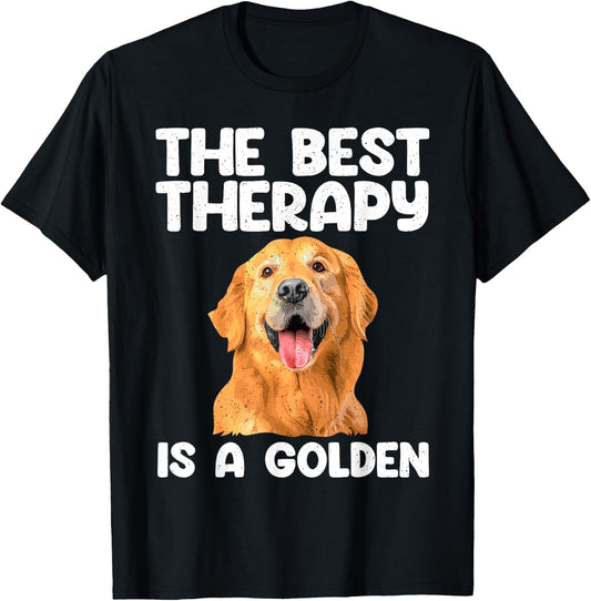 Golden Retriever Design Women Golden Retriever Lover T-Shirt - T-Shirt | Black