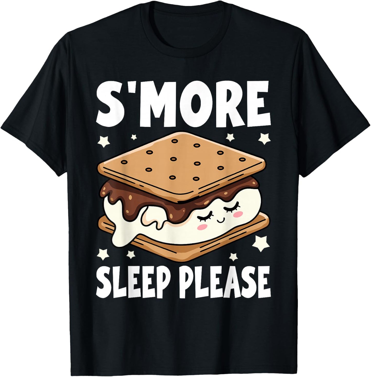 S'more Sleep I Marshmallow Pajamas for Boys Girls Camping T-Shirt - T-Shirt | Black