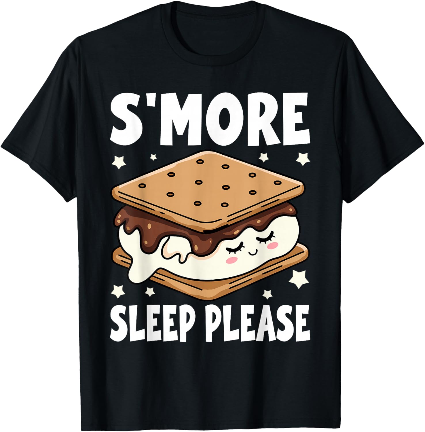 S'more Sleep I Marshmallow Pajamas for Boys Girls Camping T-Shirt - T-Shirt | Black