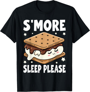 S'more Sleep I Marshmallow Pajamas for Boys Girls Camping T-Shirt - T-Shirt | Black
