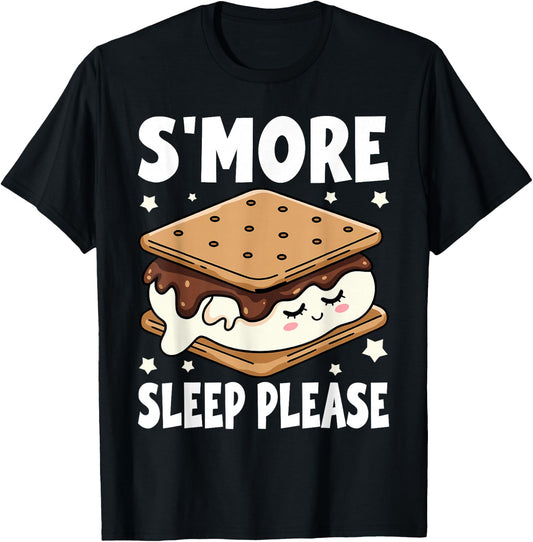 S'more Sleep I Marshmallow Pajamas for Boys Girls Camping T-Shirt - T-Shirt | Black