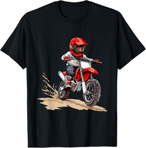 Kids Dirt Bike T-Shirt - T-Shirt | Black