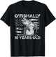 Ofishally 10 Year Old Shirt 10th Birthday Fishing US Flag T-Shirt - T-Shirt | Black