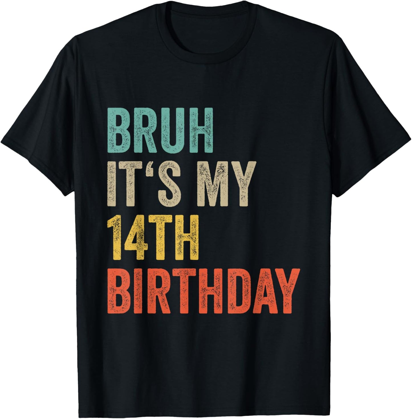 14th Birthday Girl Teenager Boys Birthday T-Shirt - T-Shirt | Black