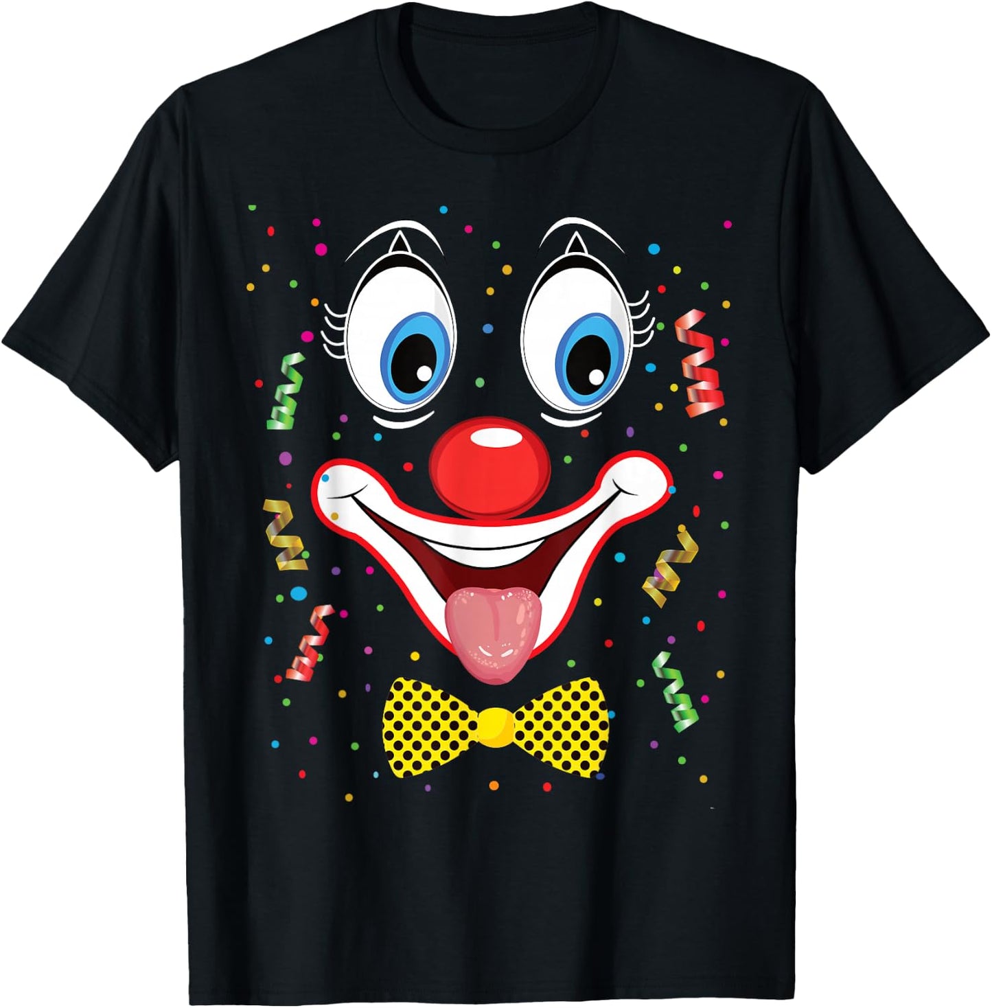 Carnival Clown Face Circus Costume Kids Men Women Carnivals T-Shirt - T-Shirt | Black