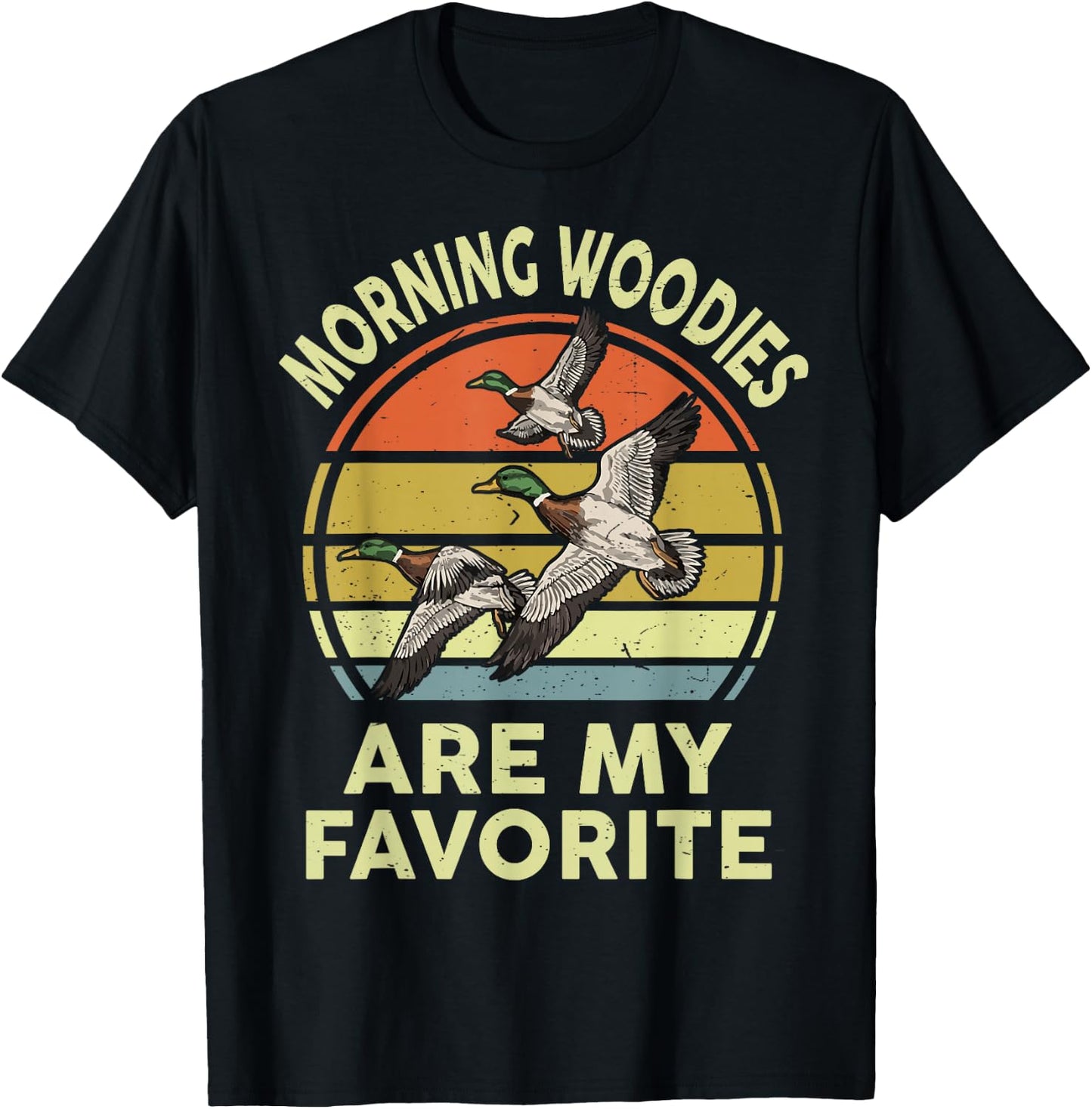 Hunting-Shirt Morning Woodies Are My Favorite Dad Gift Men T-Shirt - T-Shirt | Black