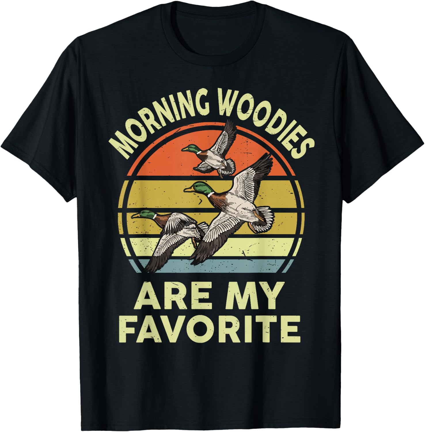Hunting-Shirt Morning Woodies Are My Favorite Dad Gift Men T-Shirt - T-Shirt | Black