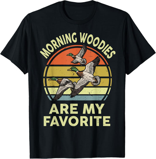 Hunting-Shirt Morning Woodies Are My Favorite Dad Gift Men T-Shirt - T-Shirt | Black