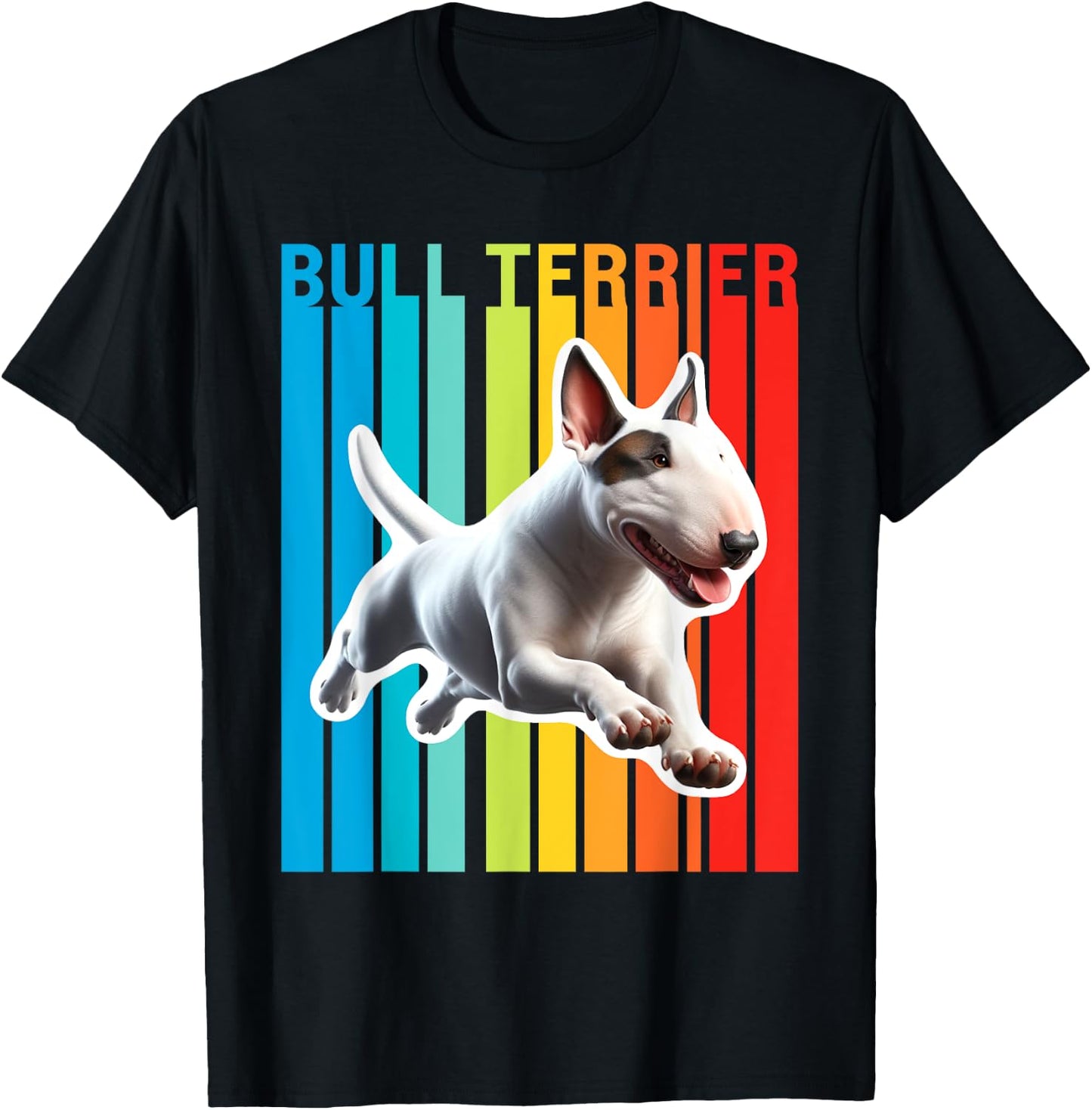 Colorful Bull Terrier T-Shirt - T-Shirt | Black