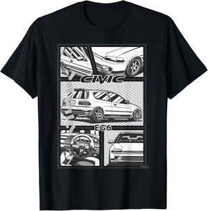 Civic eg 6 Japanese car T-Shirt - T-Shirt | Black