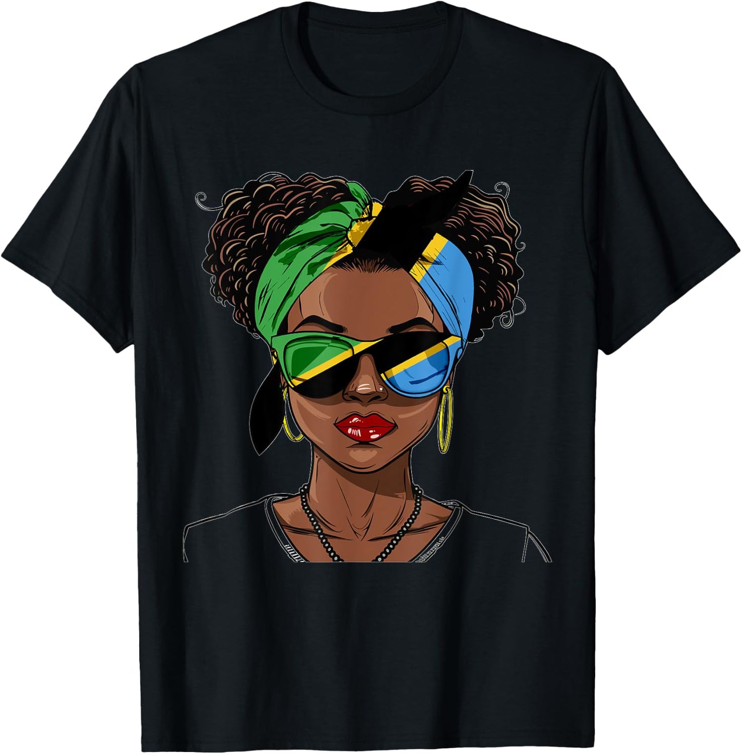 Tanzania Flag Outfit for Woman Uniform Souvenirs Tanzanian T-Shirt - T-Shirt | Black