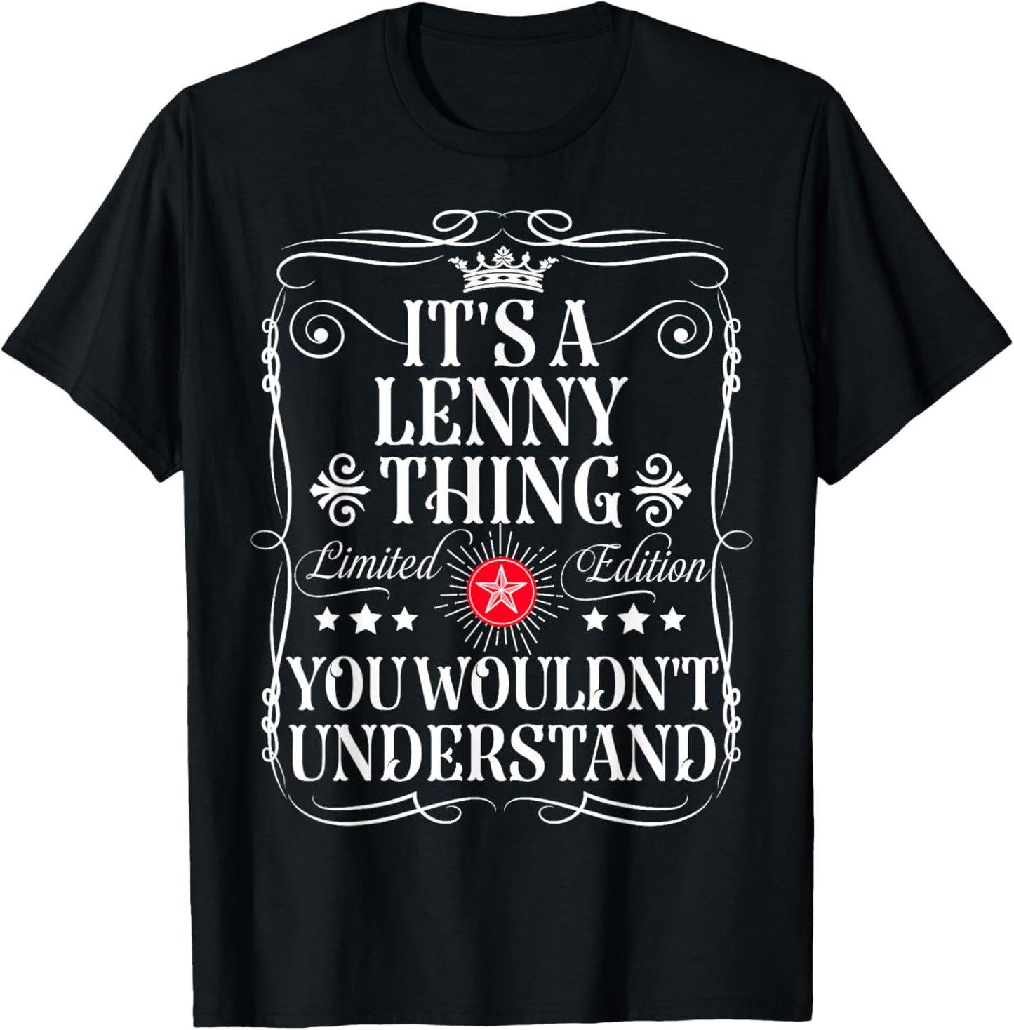 Lenny Name Its A Lenny Thing You Wouldn't Understand T-Shirt - T-Shirt | Black