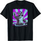 DJ Cat Disco Funny Sound Tech Headphone Techno Music Women T-Shirt - T-Shirt | Black