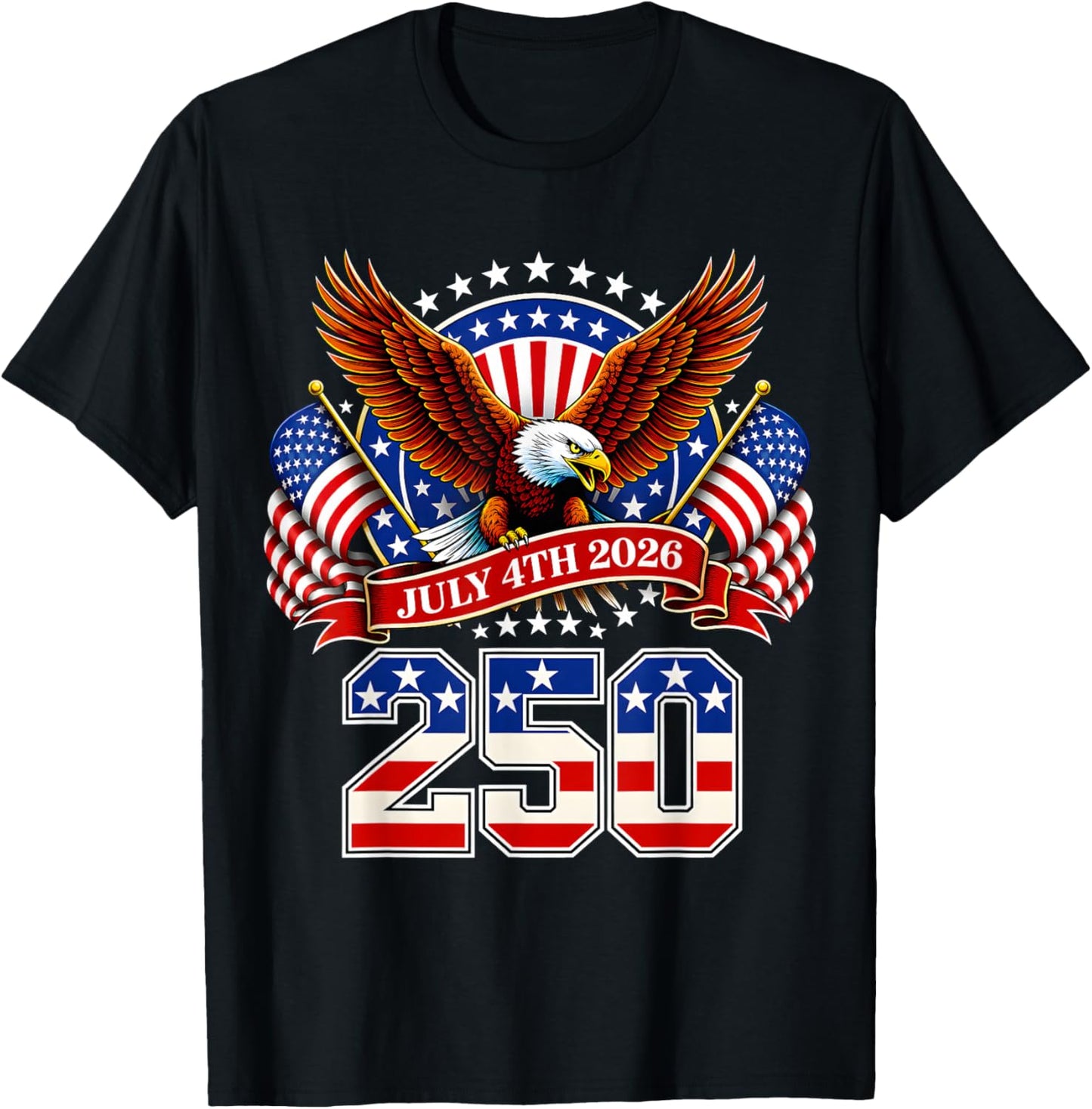 250 Anniversary USA Men Women 250 Years 250th Anniversary T-Shirt - T-Shirt | Black