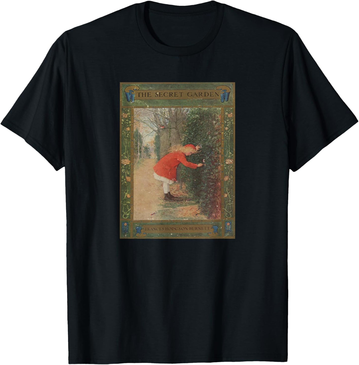 The Secret Garden Book Cover T-Shirt - T-Shirt | Black