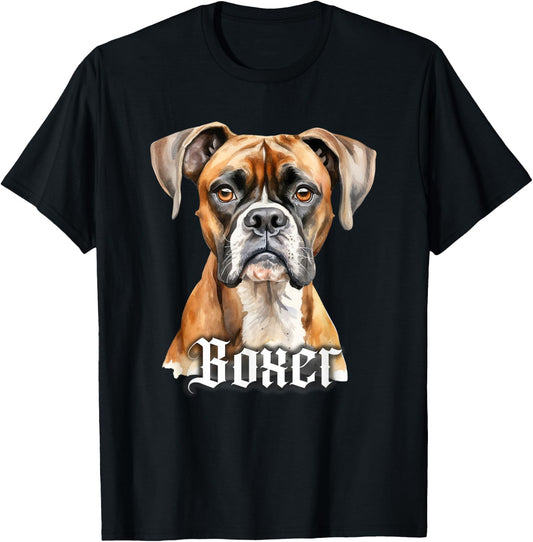Boxer Dog T-Shirt - T-Shirt | Black