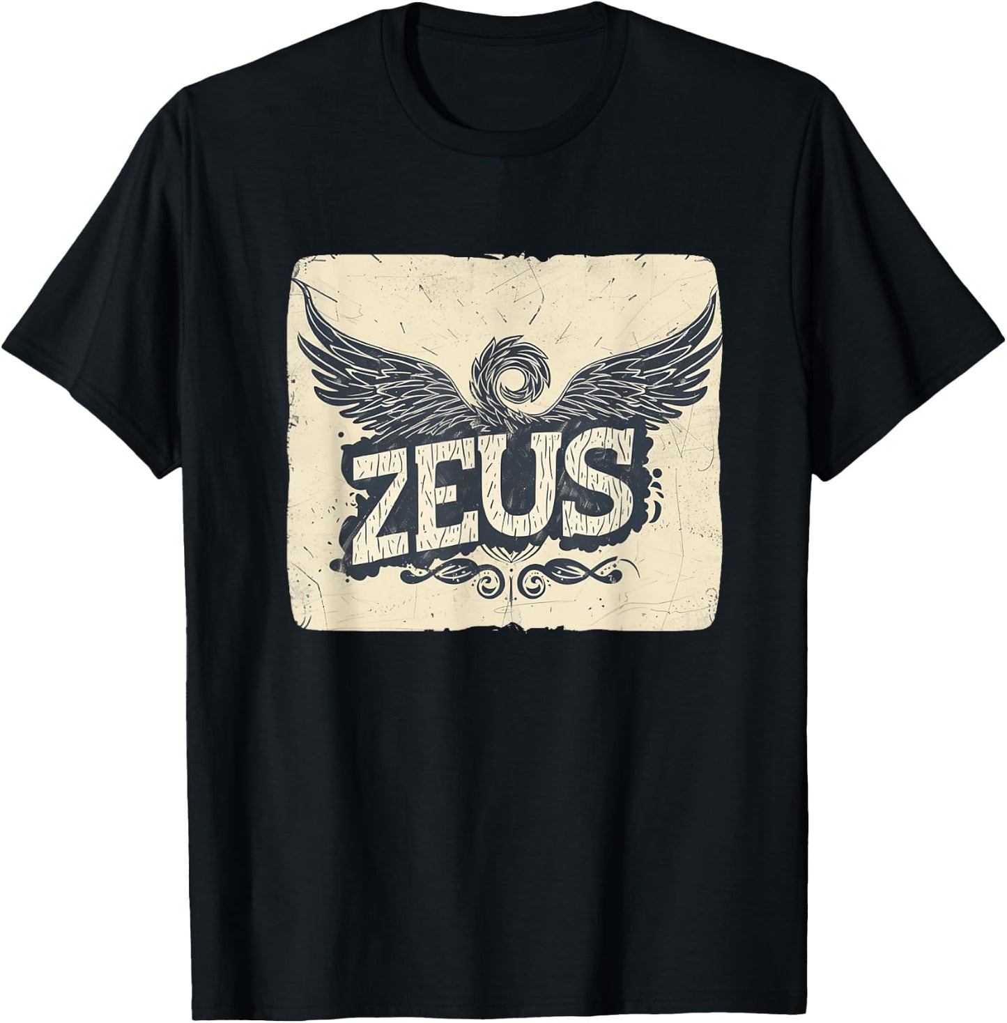 Epic Zeus Graphic for a Bold and Mighty Look T-Shirt - T-Shirt | Black