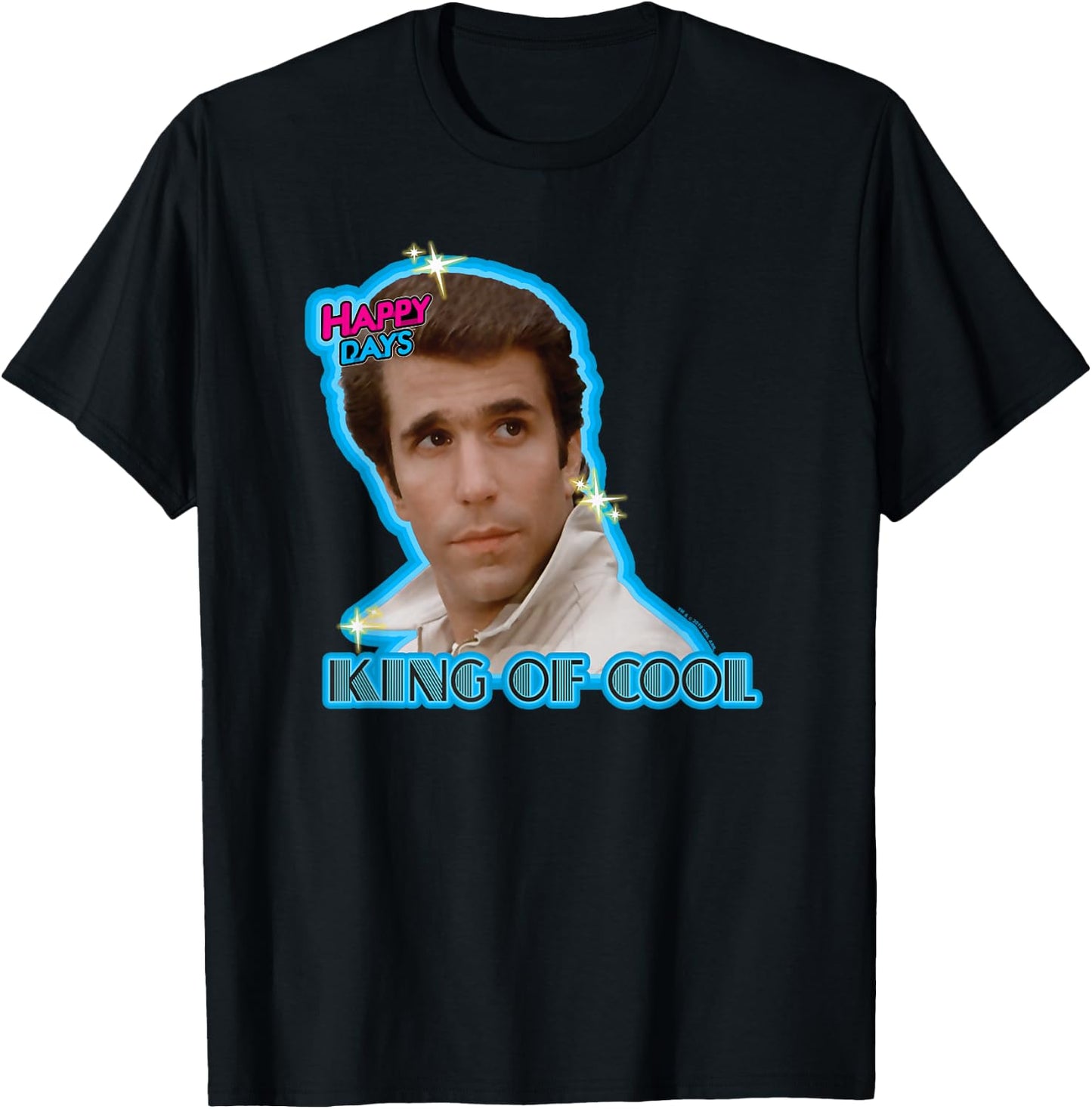Happy Days - Fonzie King of Cool T-Shirt - T-Shirt | Black