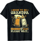 Soon To Be Grandpa 2025 Pregnancy Announcement Loading T-Shirt - T-Shirt | Black