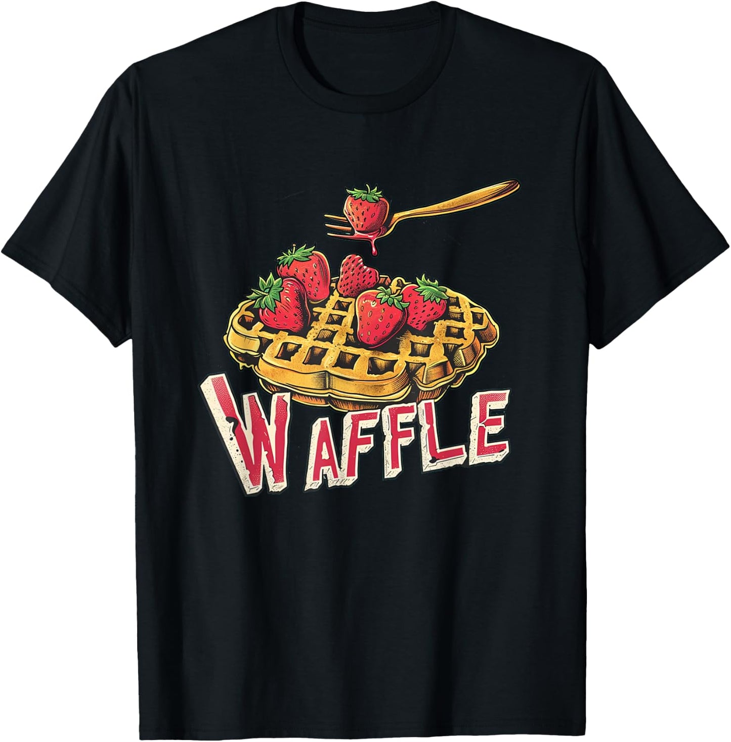 Strawberry Waffle Costume T-Shirt - T-Shirt | Black