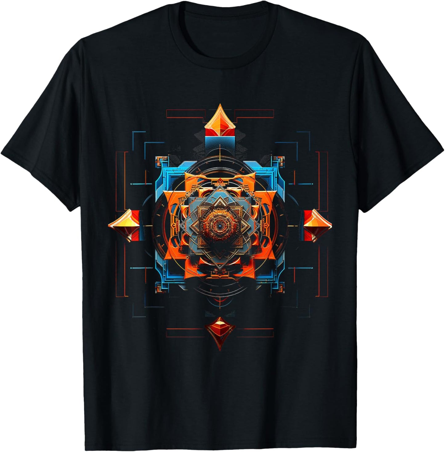 Motif Illustration Art T-Shirt - T-Shirt | Black