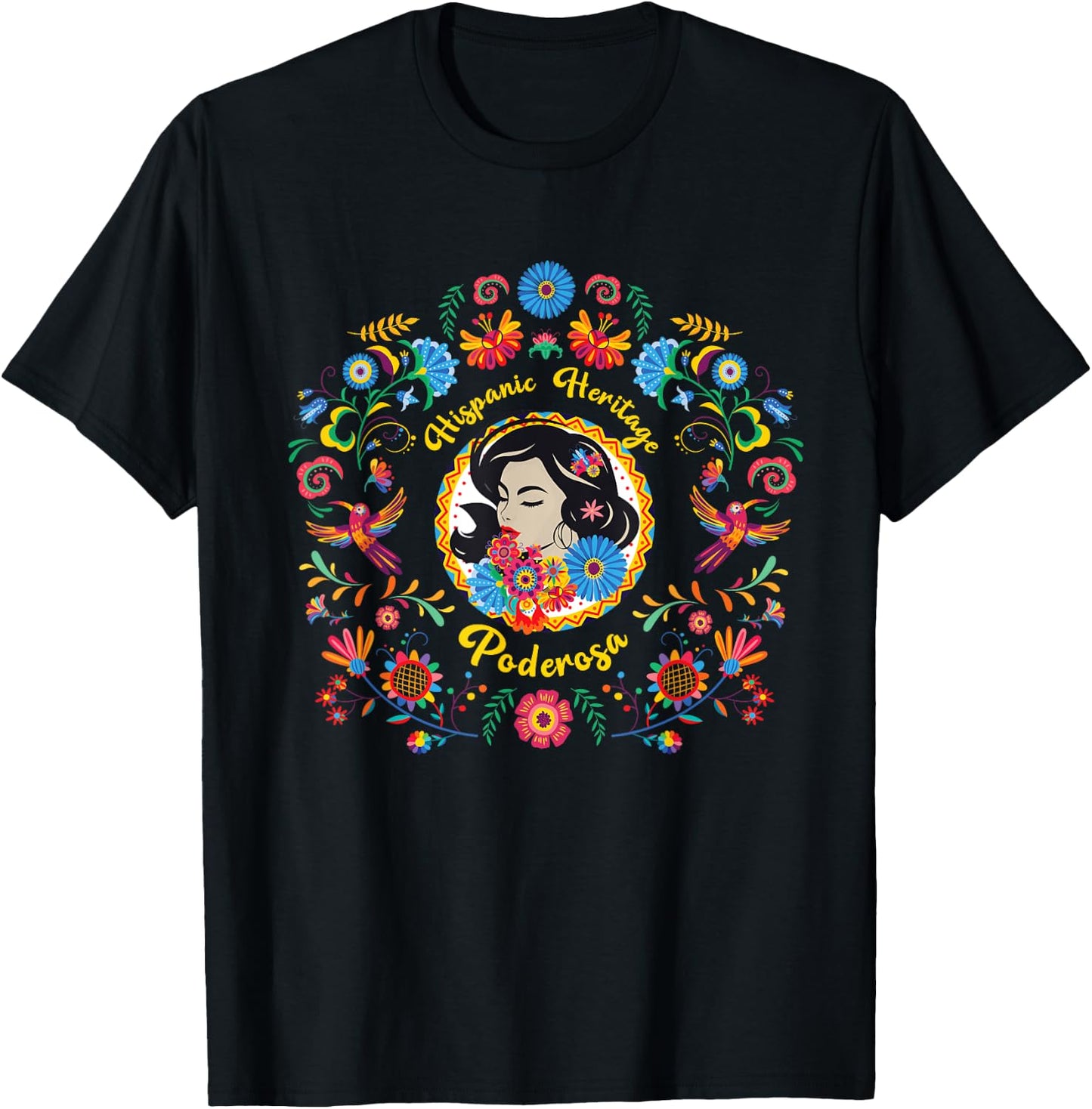 Hispanic Heritage Month Poderosa, Women’s Hispanic Heritage T-Shirt - T-Shirt | Black