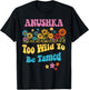 ANUSHKA Name Cute Retro Girls Wildflower ANUSHKA Name T-Shirt - T-Shirt | Black