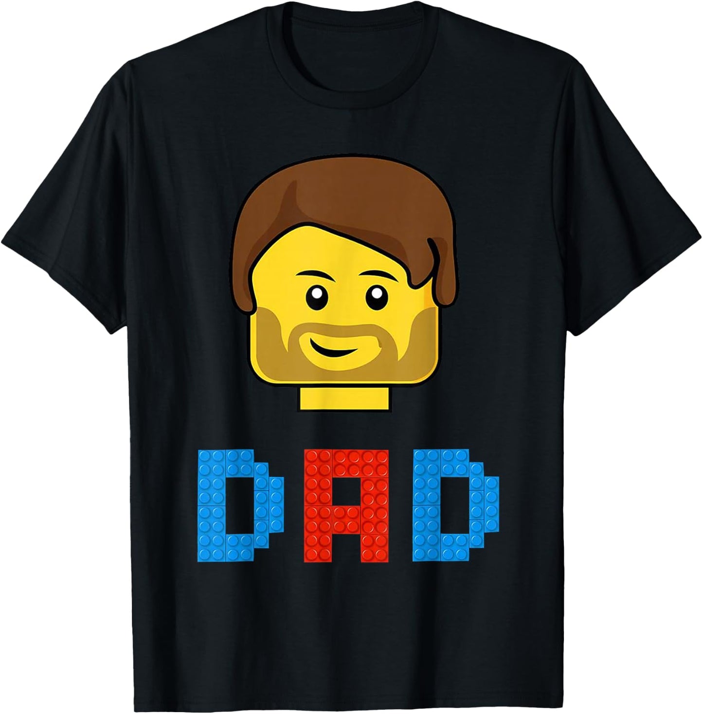Unique Family Dad Master Builder Building Bricks Blocks T-Shirt - T-Shirt | Black