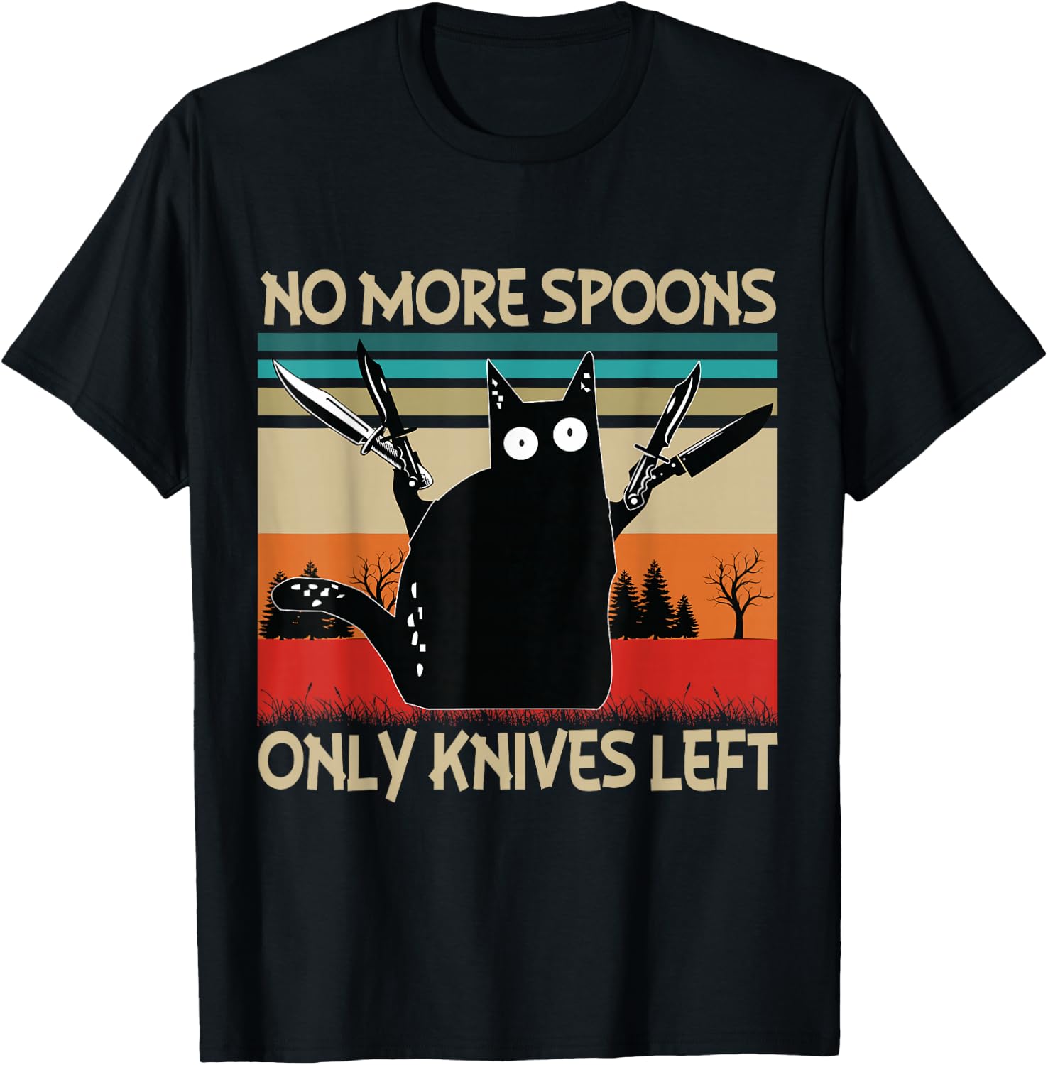 No more spoons, just knives. T-Shirt - T-Shirt | Black