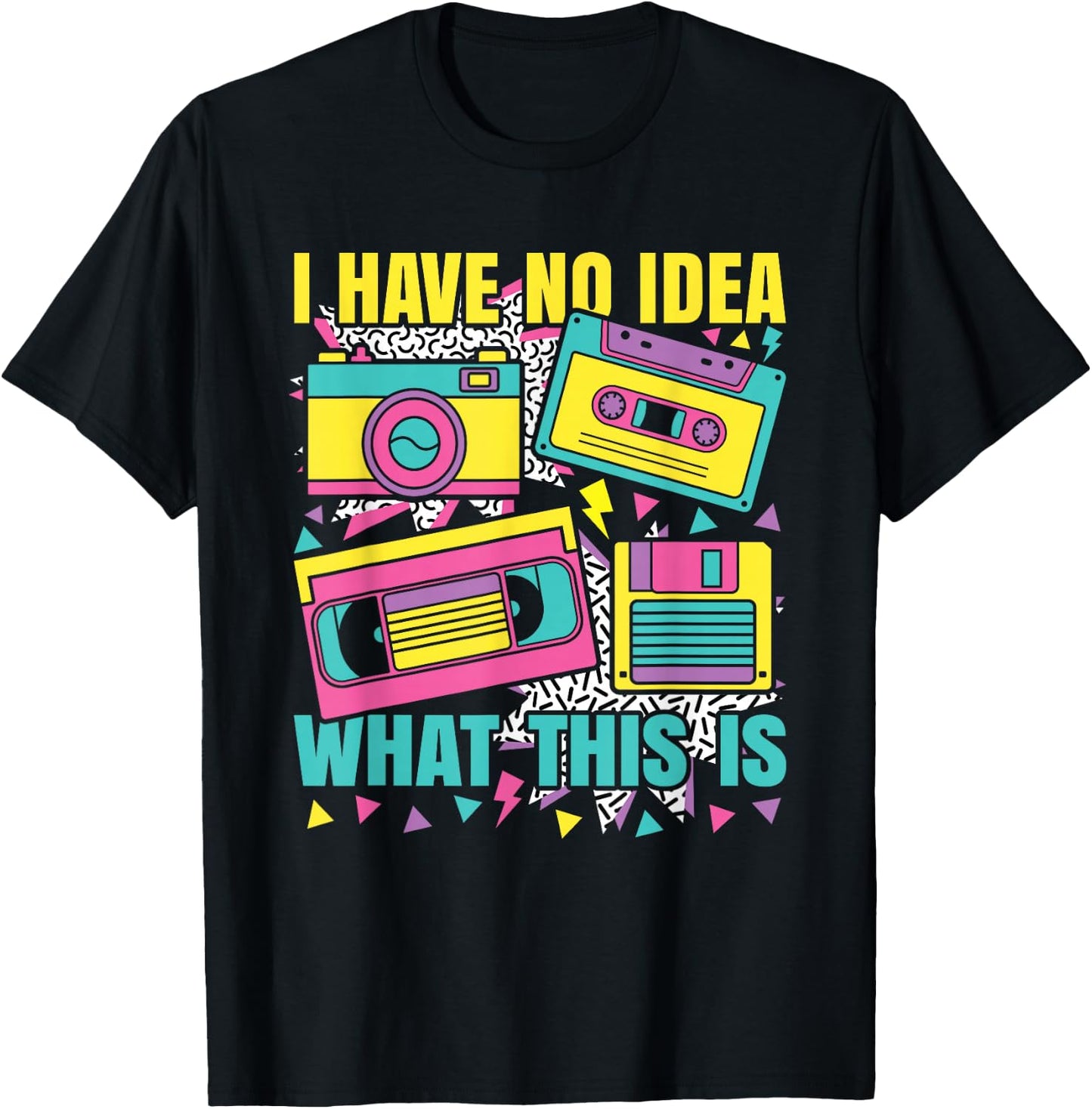 I Have No Idea What This is 80s 90s Outfit Boys Girls Kids T-Shirt - T-Shirt | Black