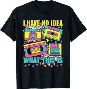 I Have No Idea What This is 80s 90s Outfit Boys Girls Kids T-Shirt - T-Shirt | Black