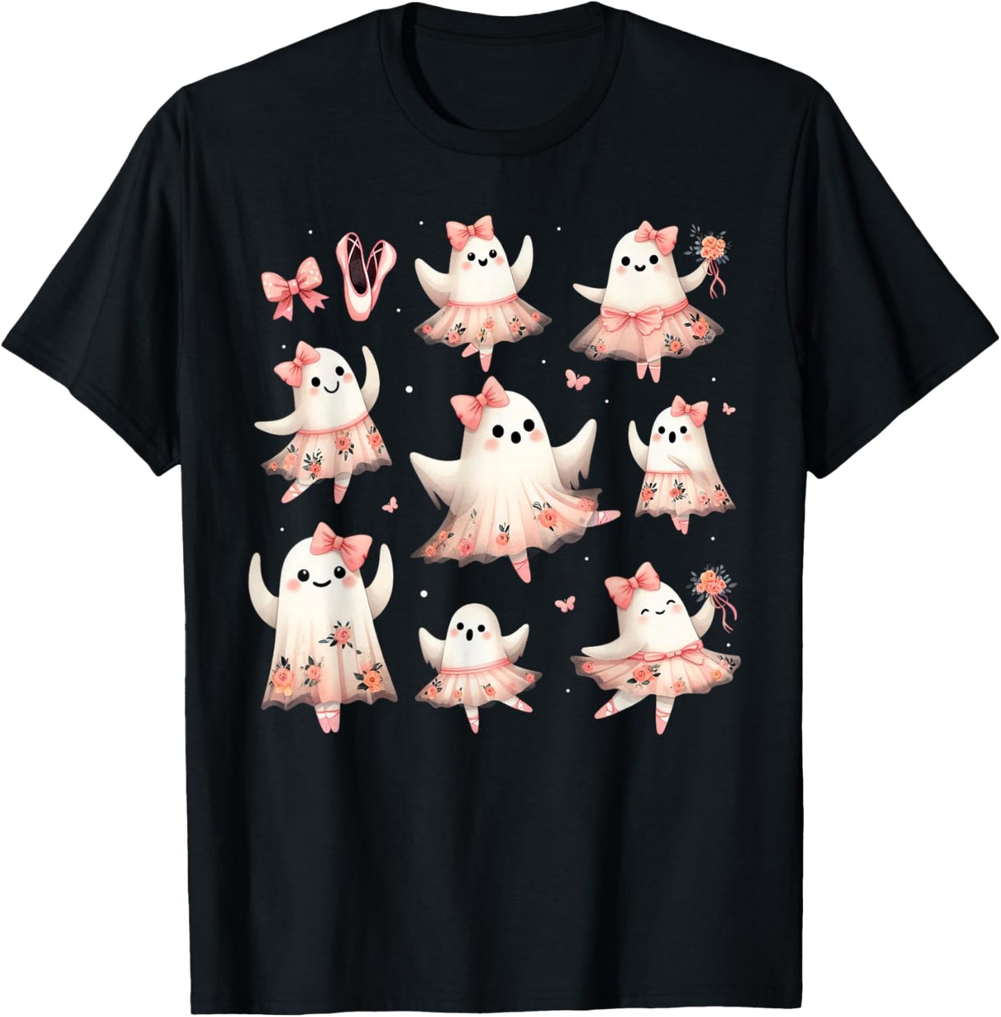 Ballet Ghost Ballet Dancer Spooky Dance Teacher Halloween T-Shirt - T-Shirt | Black