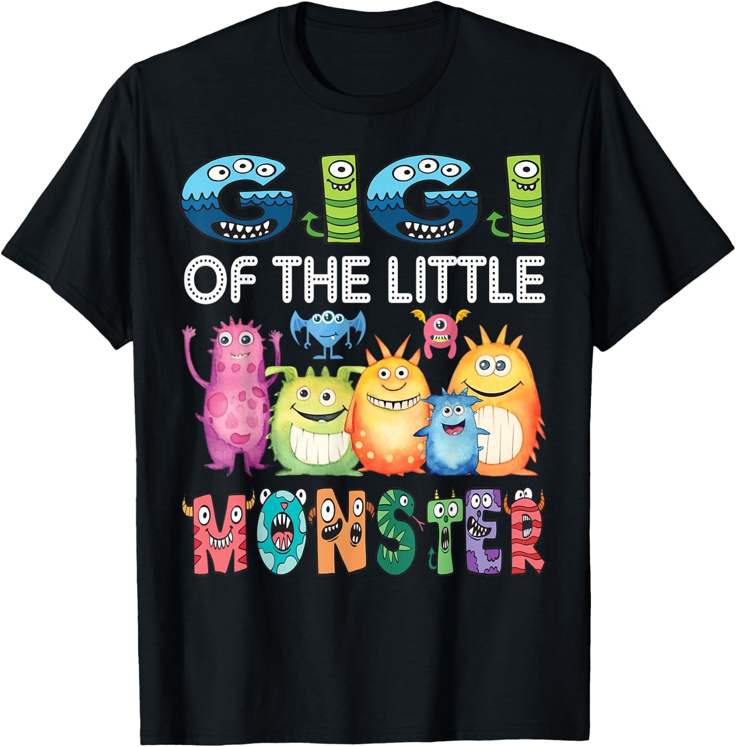Gigi Of The Little Monster Kids 1St Birthday Party T-Shirt - T-Shirt | Black