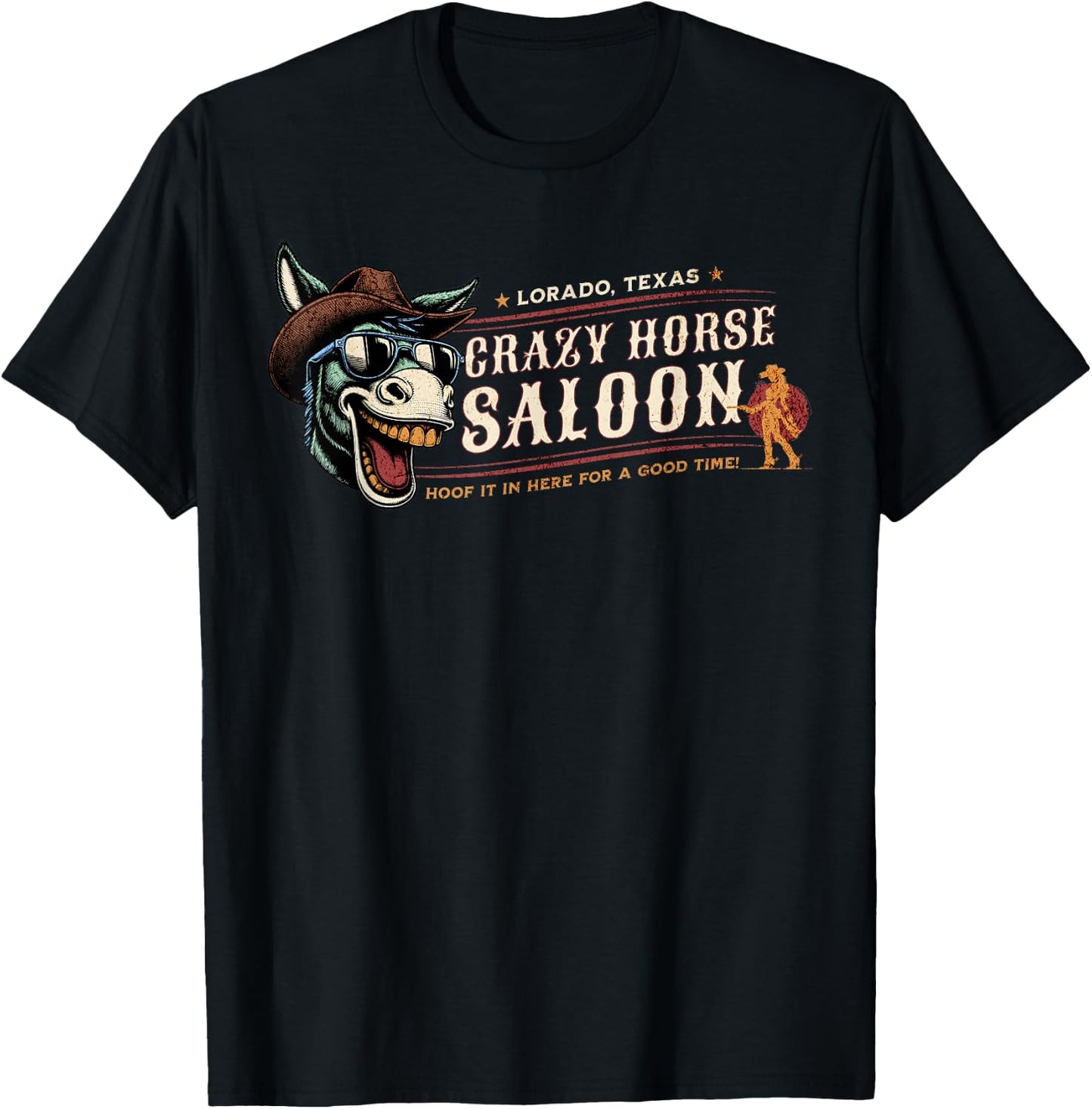 Crazy Horse Saloon Bar T-Shirt - T-Shirt | Black