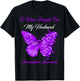 Butterfly I Wear Purple For My Husband Sarcoidosis Awareness T-Shirt - T-Shirt | Black