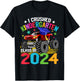 I Crushed Kindergarten Monster Truck Graduation 2024 T-Shirt - T-Shirt | Black
