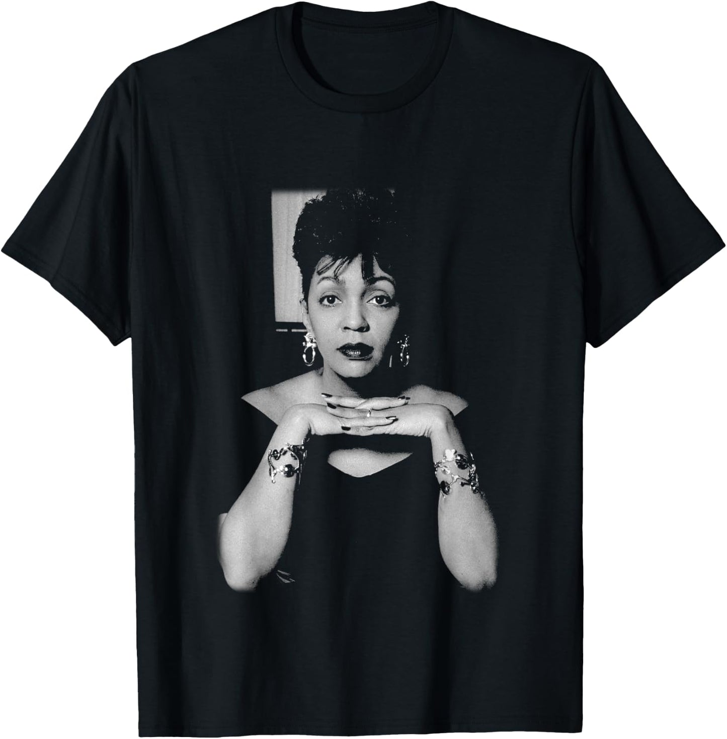 Singer Anita Baker B&W by Stephen Wright T-Shirt - T-Shirt | Black