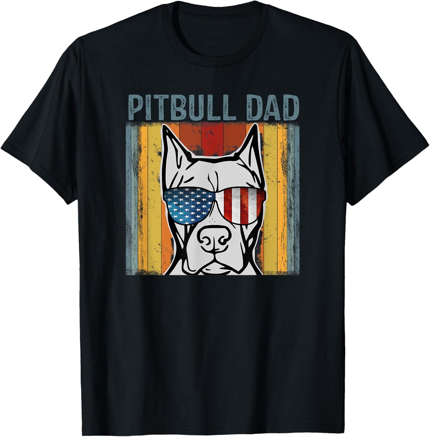 Pittie Dad for Retro Pitbull Dog Lovers Fathers Day Gift Women T-Shirt - T-Shirt | Black