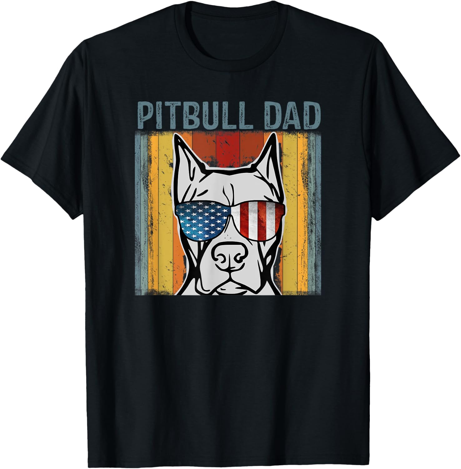 Pittie Dad for Retro Pitbull Dog Lovers Fathers Day Gift Women T-Shirt - T-Shirt | Black