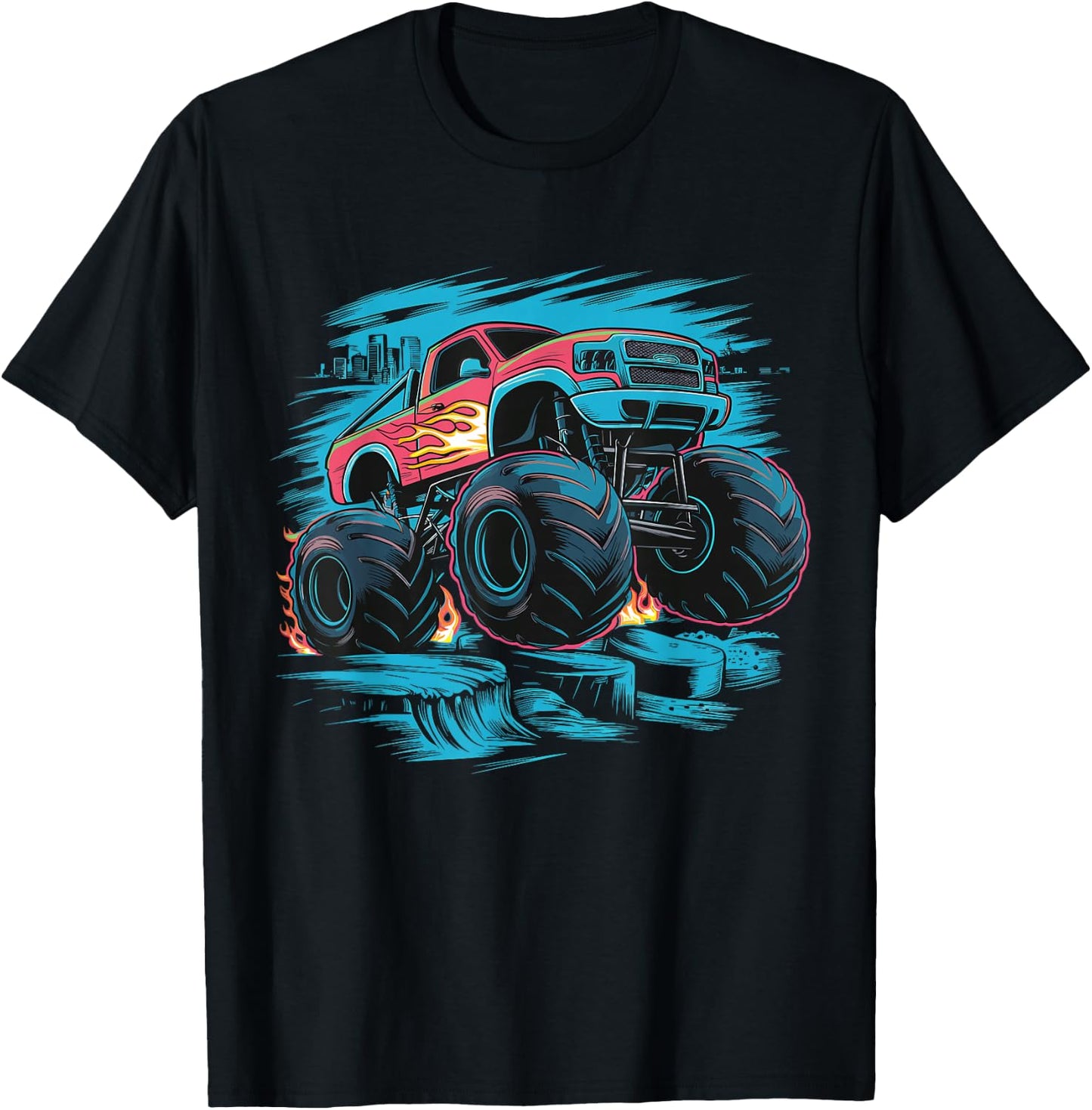 Monster Truck for toddlers Youth & Adults T-Shirt - T-Shirt | Black