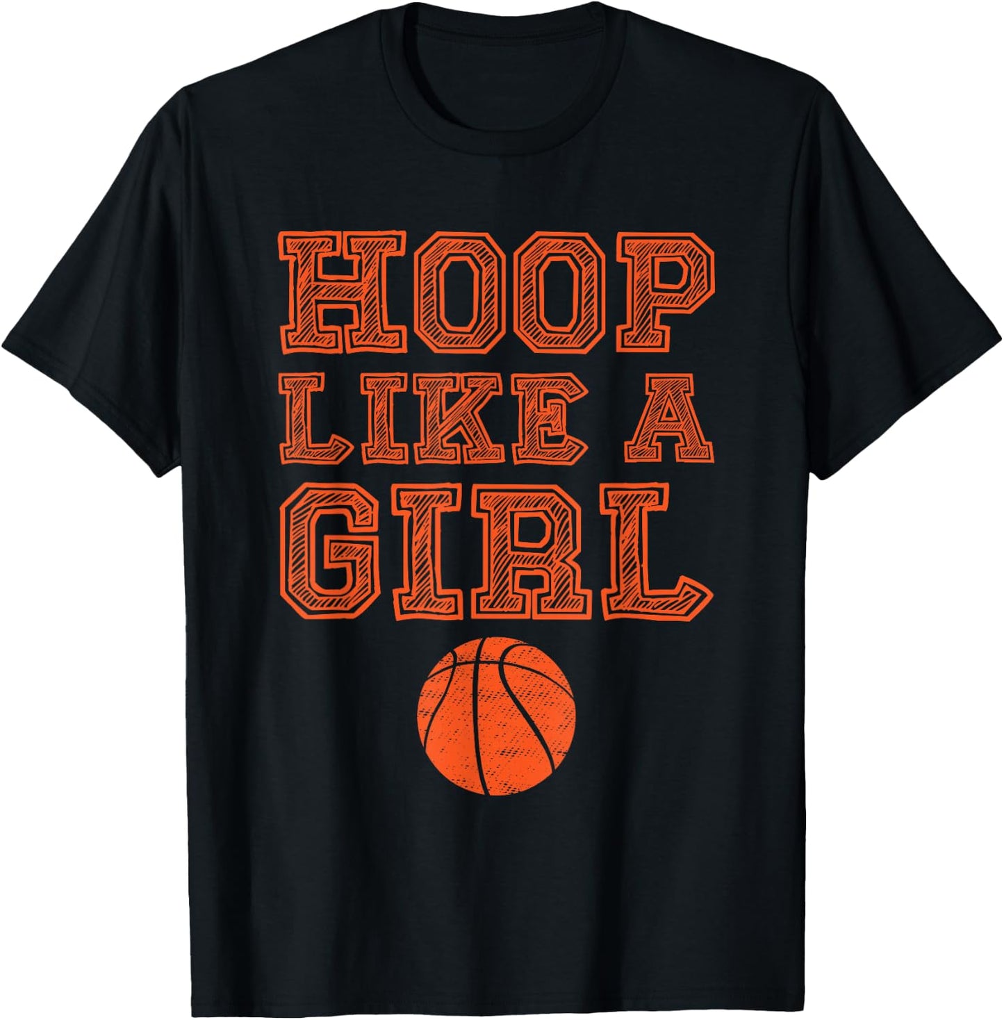 Girls Basketball Fan Quote T-Shirt - T-Shirt | Black