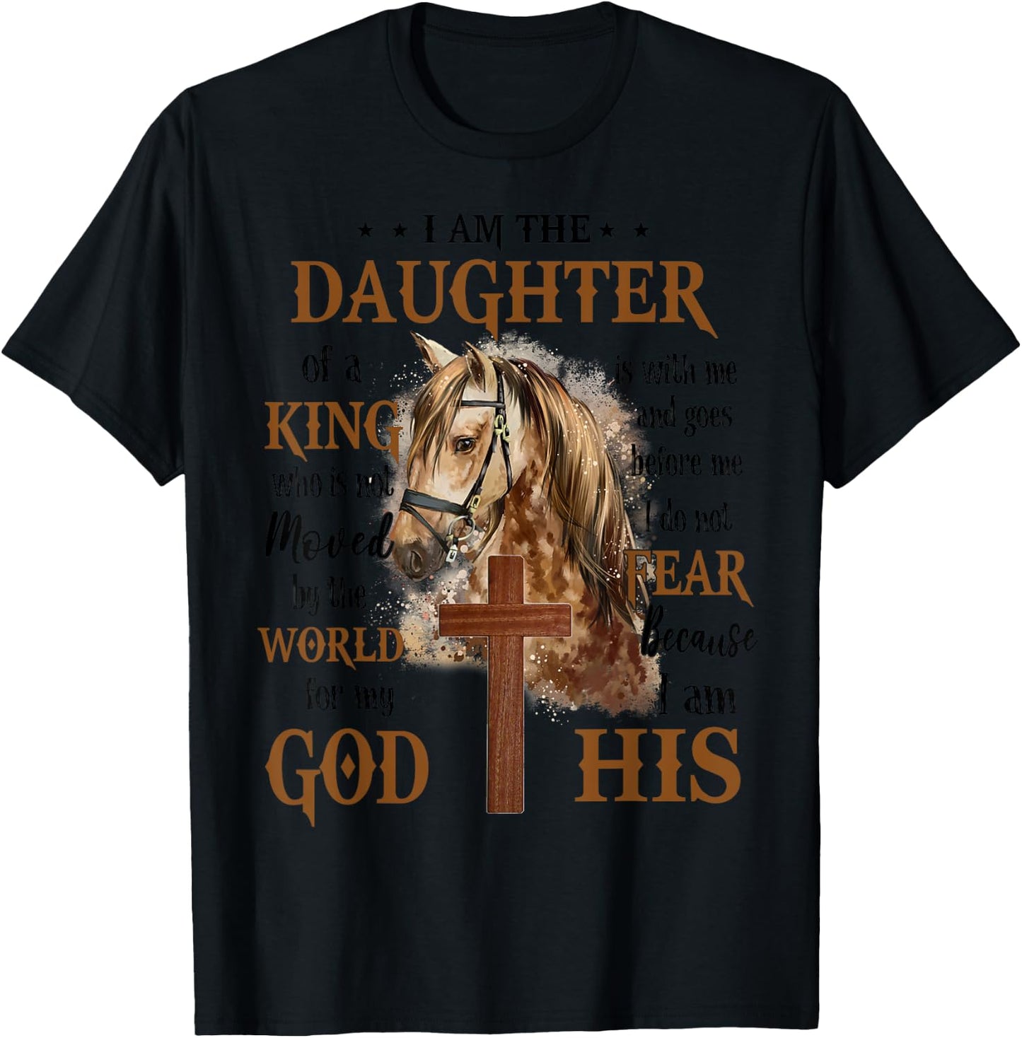 I Am The Daughter Of A King Who Is Not Moved By The World T-Shirt - T-Shirt | Black
