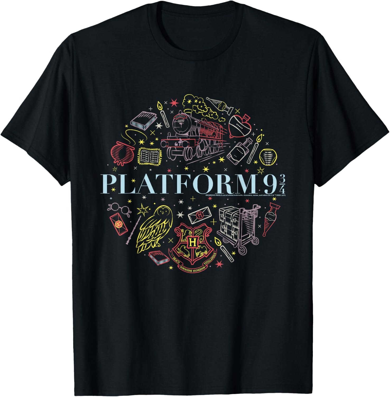 Harry Potter Platform 9 3/4 T-Shirt - T-Shirt | Black