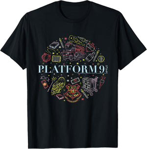 Harry Potter Platform 9 3/4 T-Shirt - T-Shirt | Black