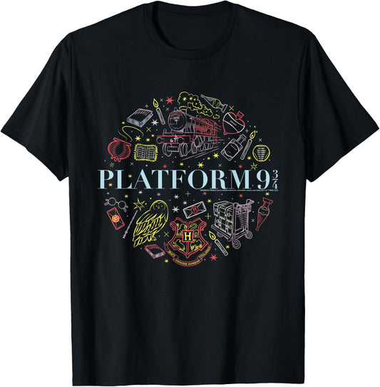 Harry Potter Platform 9 3/4 T-Shirt - T-Shirt | Black