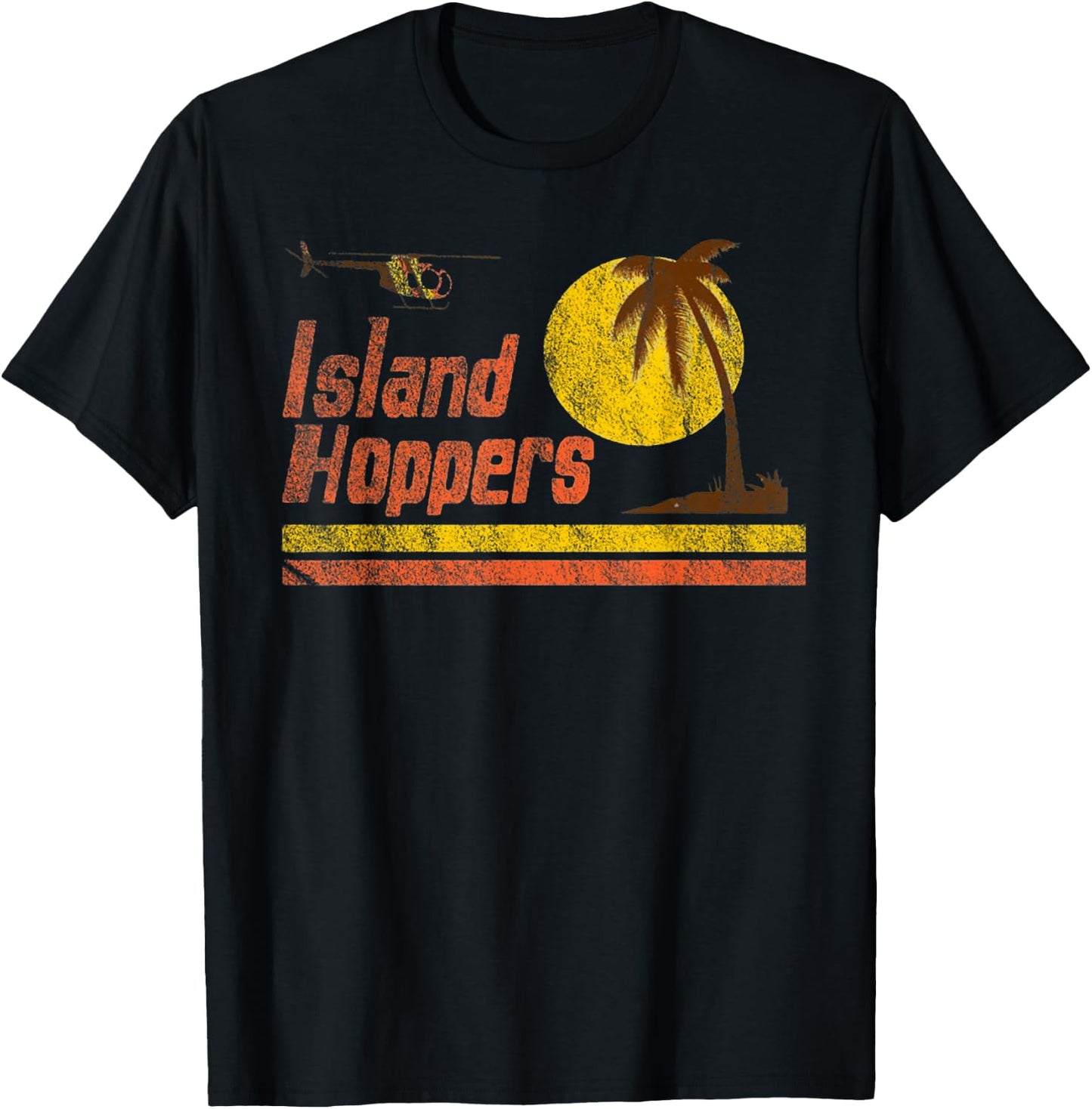 Magnum Island Retro Hoppers Sunset In PI T-Shirt - T-Shirt | Black