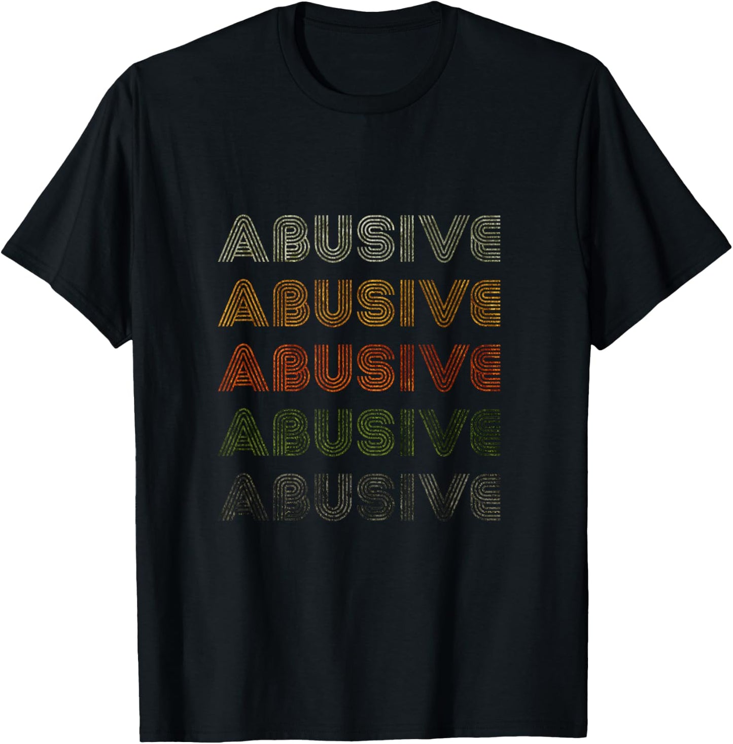 Love Heart Abusive Grunge Vintage Style Black Abusive T-Shirt - T-Shirt | Black